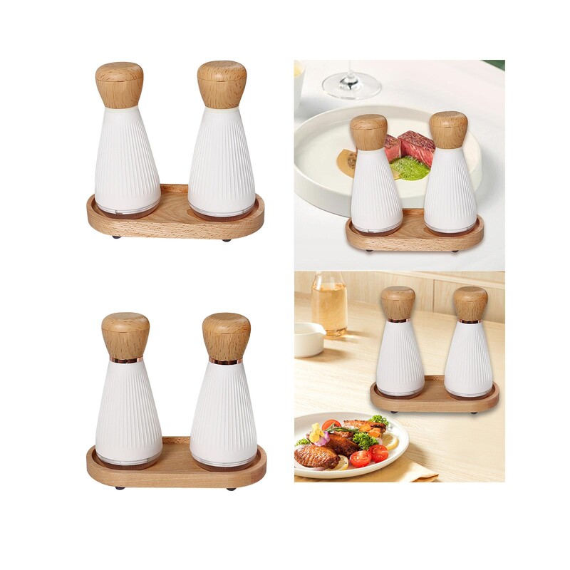 2 dalių rankinis pipirų malimo malūnas su reguliuojamu stambumu Namų pipirų malimo malimo rinkinys namams, virtuvei, kepsnių pipirų malimui