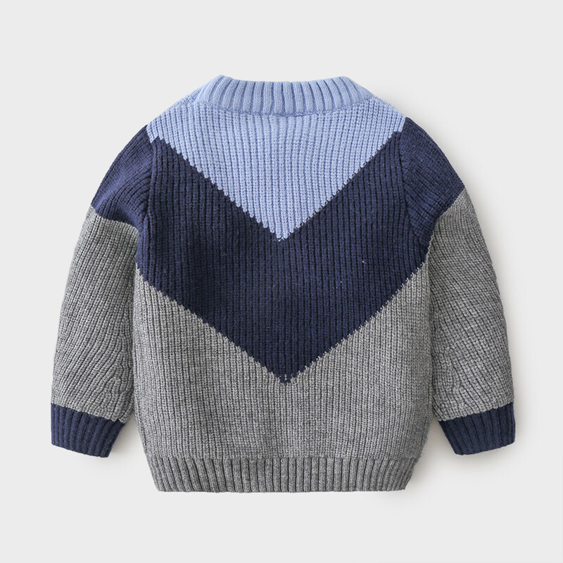 2023 Téli Új 3 4 5 6 7 8 9 10 12 éves Gyermek Kötött felsők Jóképű Mix Color Patchwork Pulóver Gyerekeknek Kisfiúk