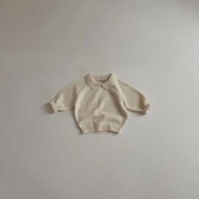Vaikų rudeniniai storomis juostelėmis šilti megztiniai Viršutiniai kūdikiai berniukams mergaitėms ilgomis rankovėmis megztas megztinis vaikams Žieminis polo trikotažas