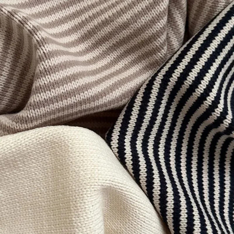 Vaikų rudeniniai storomis juostelėmis šilti megztiniai Viršutiniai kūdikiai berniukams mergaitėms ilgomis rankovėmis megztas megztinis vaikams Žieminis polo trikotažas