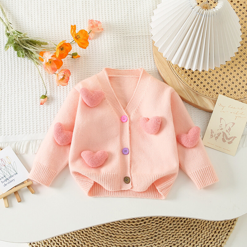 Lányok gyapjú mez 2024. tavaszi ősz, gyerekeknek kötött pulóverek babakabátokhoz Felsőruházati ruhák Tipegő dzsekik Pulóverek Gyerekek