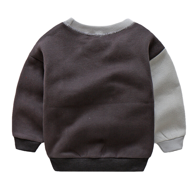 Φθινόπωρο Χειμώνας Νέο 3-12 ετών Έφηβος Παιδικά Ρούχα Παιδικά Βρεφικά 3 χρώματα Patchwork Plus Velet Μακρυμάνικα Φούτερ για αγόρια