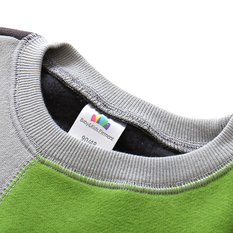 Φθινόπωρο Χειμώνας Νέο 3-12 ετών Έφηβος Παιδικά Ρούχα Παιδικά Βρεφικά 3 χρώματα Patchwork Plus Velet Μακρυμάνικα Φούτερ για αγόρια