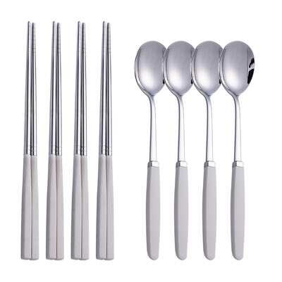 Korejiešu galda piederumu komplekts 304 nerūsējošā tērauda galda piederumu komplekts augstas kvalitātes vakariņu komplekts karotes irbulīšu komplekts trauku komplekti 8 gab. galda piederumu komplekti