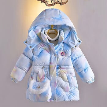 Snow White Girls Down Jacket 2024 Χειμώνας 5-10 ετών Παιδική μόδα Παχύ Ζεστό παλτό χιονιού Στολή πριγκίπισσας Παιδική κουκούλα Πάρκα