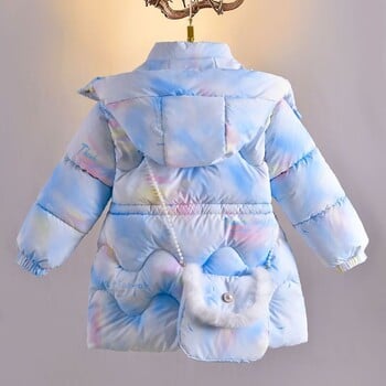 Snow White Girls Down Jacket 2024 Χειμώνας 5-10 ετών Παιδική μόδα Παχύ Ζεστό παλτό χιονιού Στολή πριγκίπισσας Παιδική κουκούλα Πάρκα