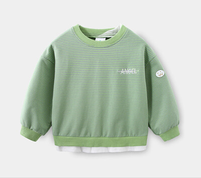 2024 Άνοιξη Φθινόπωρο 2 3 4 6 8 9 10 χρονών Παιδιά μακρυμάνικο ριγέ στάμπα πουλόβερ Παιδική μπλούζα για αγοράκι Βασική φούτερ