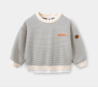 2024 Άνοιξη Φθινόπωρο 2 3 4 6 8 9 10 χρονών Παιδιά μακρυμάνικο ριγέ στάμπα πουλόβερ Παιδική μπλούζα για αγοράκι Βασική φούτερ