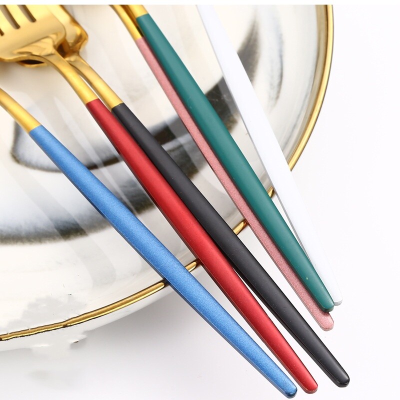 3 kom/set Pribor za jelo s držačem za kutiju Posuđe za jelo Žlica Vilica Štapići Set Putno posuđe za jelo Nehrđajući Putni set pribora za jelo Kutija za posuđe