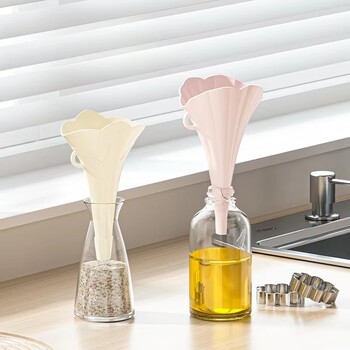 Πολυλειτουργικό αναδιπλούμενο χωνί Creative Mini Home Kitchen Pouring Wine Liquid Dispensing Μικρής Διαμέτρου Oil Funnel with Support