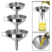 Plačios burnos piltuvėliai konservavimui Virtuvės įrankiai Baras Vynas Alus Aliejaus Kolbos Piltuvėlis Nerūdijančio plieno Virtuvės priedai Metalinis piltuvas