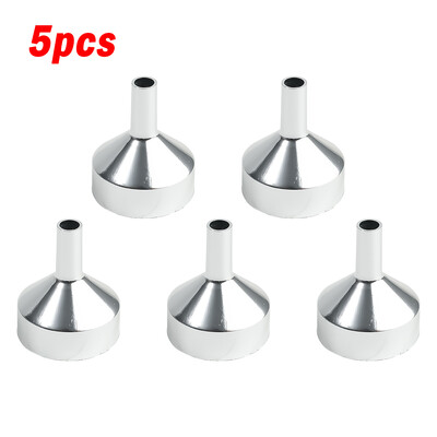 5 buc/lot mini pâlnii din aluminiu pentru umplerea sticlelor mici, transferarea lichidului de umplere a uleiului de parfum, instrument esențial de distribuire