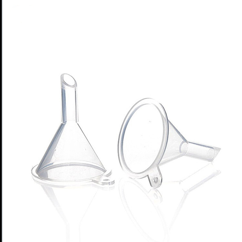 10τμχ Mini Plastic Funnel Small Mouth Liquid Oil Funnels Εργαστηριακές προμήθειες Εργαλεία Σχολικά Πειραματικά