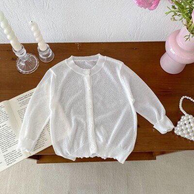 0-7T Βρεφική καλοκαιρινή λεπτή ζακέτα για νήπια Μασίφ αντηλιακό πανωφόρι βαμβακερό Παιδικό μακρυμάνικο μπουφάν για παλτό προστασίας από κουνούπια