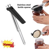 1 gab. Regulējami nerūsējošā tērauda burku atvērēji, ar roku necaurlaidīgi bīdāmi ātrais pudeļu attaisāmais daudzfunkcionāls vāka attaisāmais virtuves sīkrīki