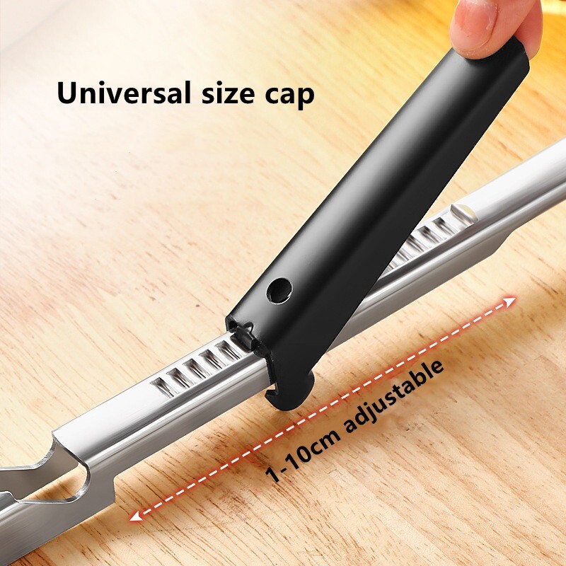 1 gab. Regulējami nerūsējošā tērauda burku atvērēji, ar roku necaurlaidīgi bīdāmi ātrais pudeļu attaisāmais daudzfunkcionāls vāka attaisāmais virtuves sīkrīki