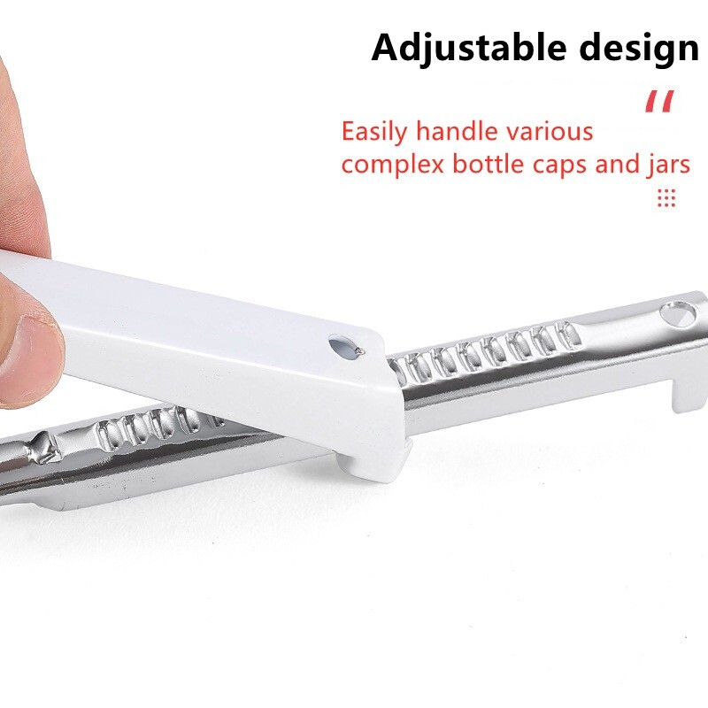1 gab. Regulējami nerūsējošā tērauda burku atvērēji, ar roku necaurlaidīgi bīdāmi ātrais pudeļu attaisāmais daudzfunkcionāls vāka attaisāmais virtuves sīkrīki