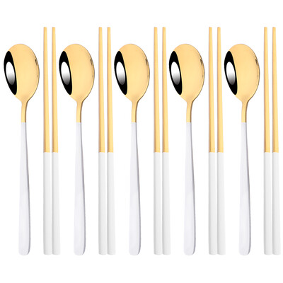 304 Σετ μαχαιροπήρουνων από ανοξείδωτο ατσάλι Σετ κουταλιών για σούσι 10 τεμ.