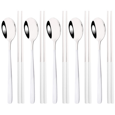 304 Σετ μαχαιροπήρουνων από ανοξείδωτο ατσάλι Σετ κουταλιών για σούσι 10 τεμ.