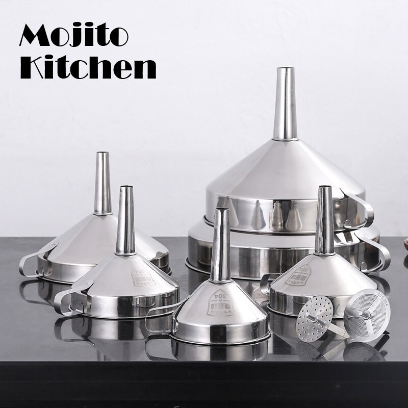 Χωνί από ανοξείδωτο χάλυβα Pour Oil Wine Liquid Hopper Kitchen Home 10/12/14cm Εργαλεία & Gadgets Ανθεκτικά