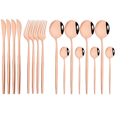 Σετ μαχαιροπήρουνων πολυτελείας 16 τμχ Μαύρα ασημένια Σετ μαχαιροπίρουνα πιρούνι τσαγιού κουτάλι σερβίτσιο από ανοξείδωτο ατσάλι Σετ επιτραπέζια σκεύη κουζίνας δυτικής κουζίνας