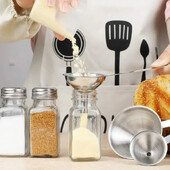 3db Tölcsér három részes készlet Rozsdamentes acél fogantyúval Könnyen tisztítható Multifunkciós mini háztartási konyhai eszközök