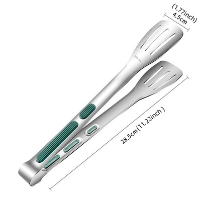 Αντιολισθητική λαβίδα φαγητού από ανοξείδωτο ατσάλι Κλιπ σερβιρίσματος κρεατοσαλάτα Ψωμί Κλιπ σερβιρίσματος μπάρμπεκιου γκριλ μπουφέ Σφιγκτήρας Εργαλεία μαγειρέματος Αξεσουάρ κουζίνας