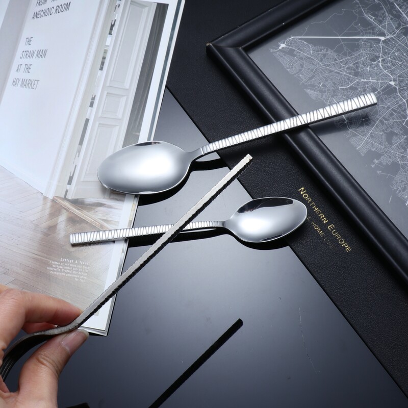 Set de vesela din oțel inoxidabil 4/24 bucăți, vesela de argint îngroșată, vesela pentru friptură și burgeri, îngroșată