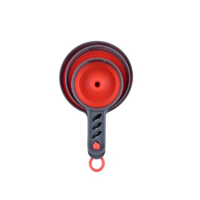 Pâlnie pliabilă din plastic Set din trei piese Retractabil pentru gem de scurgere a uleiului Unelte de bucătărie pentru distribuirea de lichide Pâlnie cu gură fină