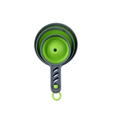 Pâlnie pliabilă din plastic Set din trei piese Retractabil pentru gem de scurgere a uleiului Unelte de bucătărie pentru distribuirea de lichide Pâlnie cu gură fină