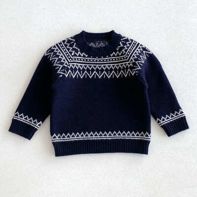 Mielas, mielas ilgomis rankovėmis O formos kaklo žiemos ir rudens megztiniai kūdikiams berniukams ir mergaitėms, storas šiltas megztinis, skirtas 1–6 T minkštiems naujagimių palaidiniams