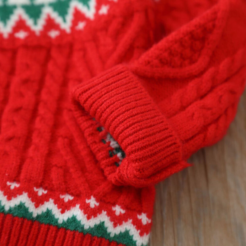 2-6 G meitenes zēniem silts lācis apdrukāts trikotāžas džemperis bērniem Jaunais gads Ziemassvētku džemperis zēniem meitenes jauki Ziemassvētku eglītes puloveri drēbes