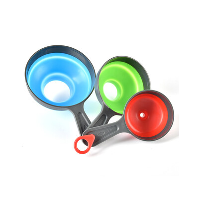 Σετ (3 τεμ.) Πτυσσόμενο πλαστικό χωνί με πλατύ στόμα με λεπτό στόμα σετ τριών τεμαχίων Σετ μαρμελάδας χωνί λαδιού Σετ διαρροής λαδιού Εργαλεία κουζίνας