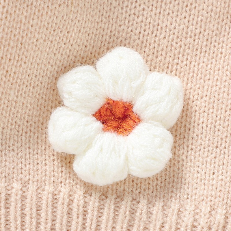 MiniAinis Őszi Téli Gyermek Kötött Kardigán Kézzel Készített Virágos Pulóver Lányok Divat Kötött felsők Kabát Baba Gyerek Alkalmi Kabát