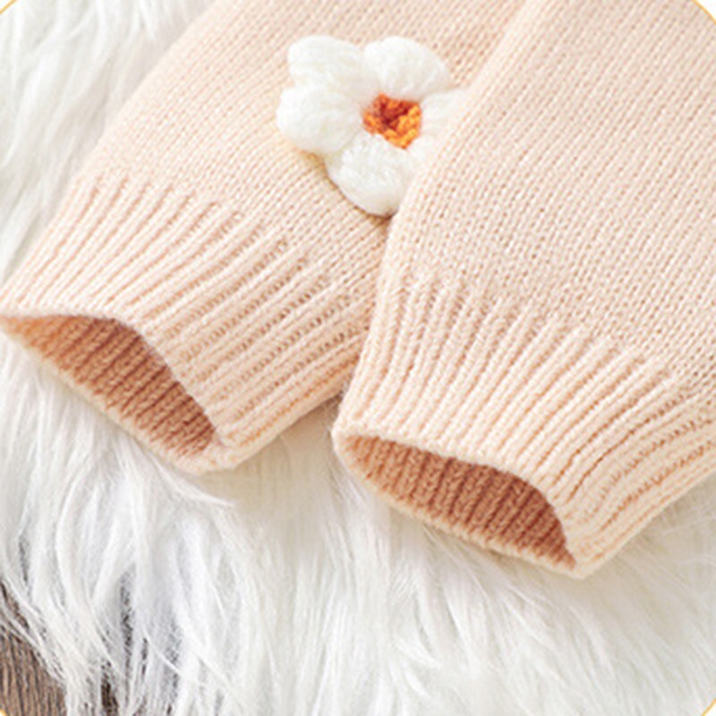 MiniAinis Őszi Téli Gyermek Kötött Kardigán Kézzel Készített Virágos Pulóver Lányok Divat Kötött felsők Kabát Baba Gyerek Alkalmi Kabát