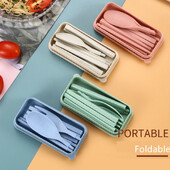 4 ΤΕΜ/Σετ Σετ μαχαιροπίρουνα μαχαιροπίρουνα μαχαιροπήρουνα σερβίτσιο σερβίτσιο σερβίτσιο από άχυρο σιταριού σερβίτσιο Επιτραπέζια σκεύη Αποσπώμενα φορητά ταξιδιωτικά αξεσουάρ κουζίνας