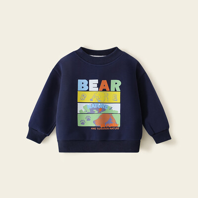 Παιδικά αγόρια πουλόβερ 2024 Φθινόπωρο Χειμώνας με στάμπα O-λαιμόκοψη Ευέλικτο μακρυμάνικο μπλουζάκια για μωρά αγόρια Παιδικά μπλουζάκια με βάση για αγόρια