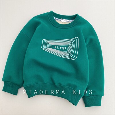 Παιδικά αγόρια πουλόβερ 2024 Φθινόπωρο Χειμώνας με στάμπα O-λαιμόκοψη Ευέλικτο μακρυμάνικο μπλουζάκια για μωρά αγόρια Παιδικά μπλουζάκια με βάση για αγόρια