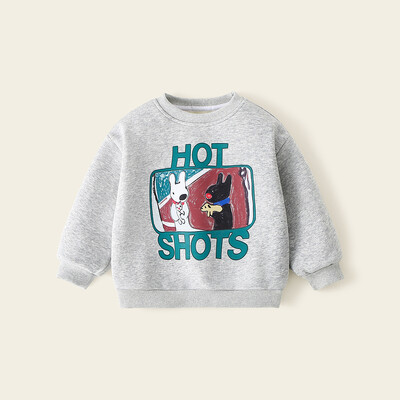 Παιδικά αγόρια πουλόβερ 2024 Φθινόπωρο Χειμώνας με στάμπα O-λαιμόκοψη Ευέλικτο μακρυμάνικο μπλουζάκια για μωρά αγόρια Παιδικά μπλουζάκια με βάση για αγόρια