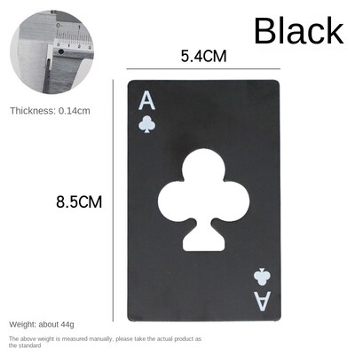 1 buc. Deschidetor de conserve de sticle creativ în formă de poker din oțel inoxidabil dimensiune card de credit bar restaurant bere metal instrument de deschidere cadou