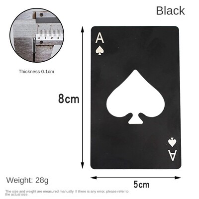 1 buc. Deschidetor de conserve de sticle creativ în formă de poker din oțel inoxidabil dimensiune card de credit bar restaurant bere metal instrument de deschidere cadou