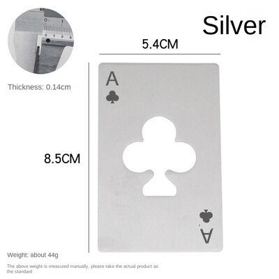 1 buc. Deschidetor de conserve de sticle creativ în formă de poker din oțel inoxidabil dimensiune card de credit bar restaurant bere metal instrument de deschidere cadou