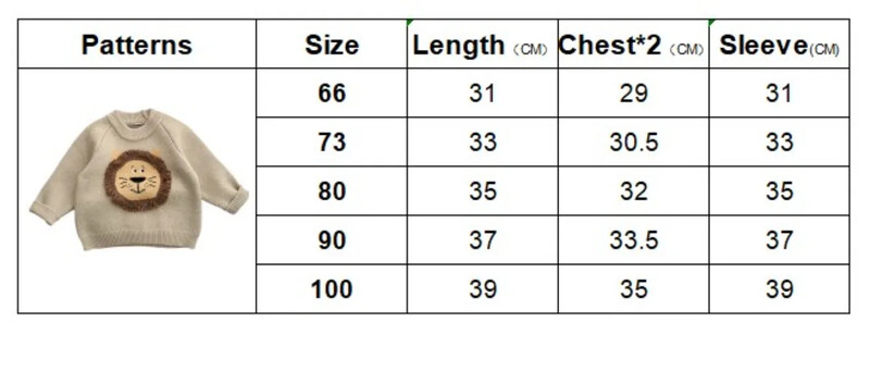 Toamnă Iarnă Copii Desene Animat Leu Pulover tricotat Bebeluș Fetă Gros Casual Pulover cald Tricoturi Băieți Copii Topuri Retro Haine