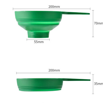 Силиконова сгъваема фуния Сгъваема телескопична фуния за пълнене на течности Широко гърло Обикновено сладко Опаковка за подправки Кухненски буркани Инструменти