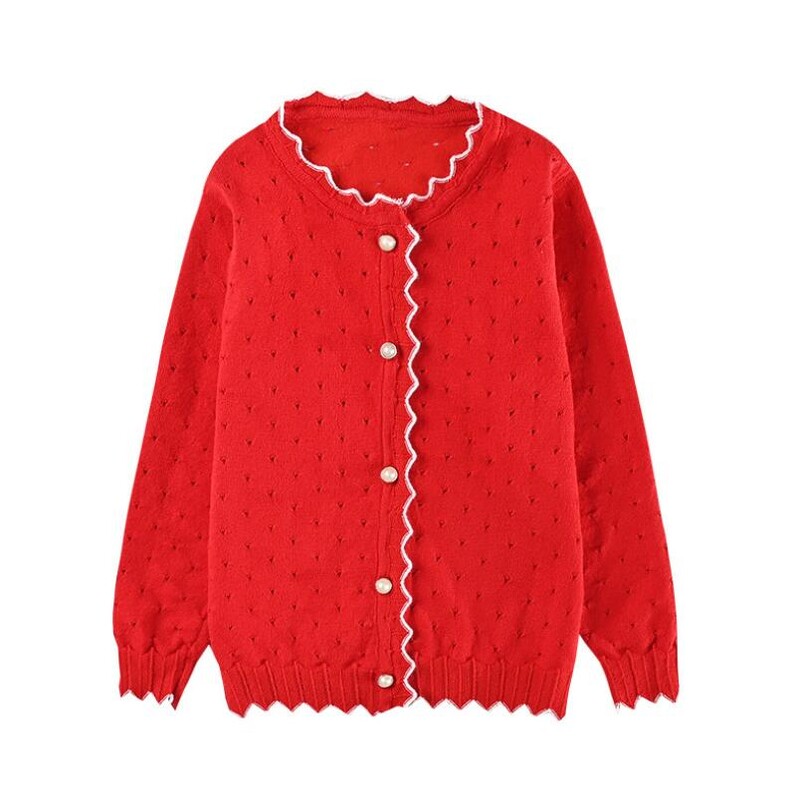 Ενδύματα νηπίων για εφήβους Σχολική ζακέτα για κορίτσια Πλεκτή πουλόβερ Παιδικές ζακέτες Βρεφικό πουλόβερ κοριτσάκι Μακρυμάνικο παιδικό μπουφάν
