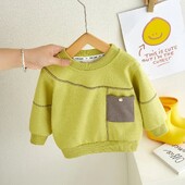 Ανοιξιάτικο και φθινόπωρο παιδικό πουλόβερ Νέο μακρυμάνικο μπλουζάκι για αγόρια Μικρό και μεσαίο Παιδικό πανωφόρι για μωρό