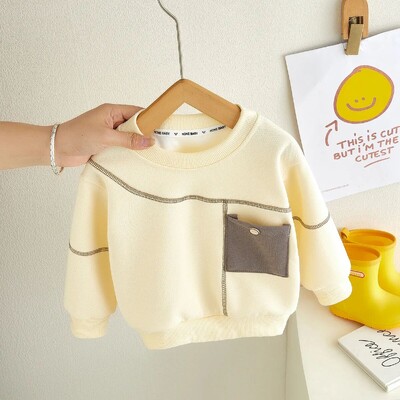 Ανοιξιάτικο και φθινόπωρο παιδικό πουλόβερ Νέο μακρυμάνικο μπλουζάκι για αγόρια Μικρό και μεσαίο Παιδικό πανωφόρι για μωρό