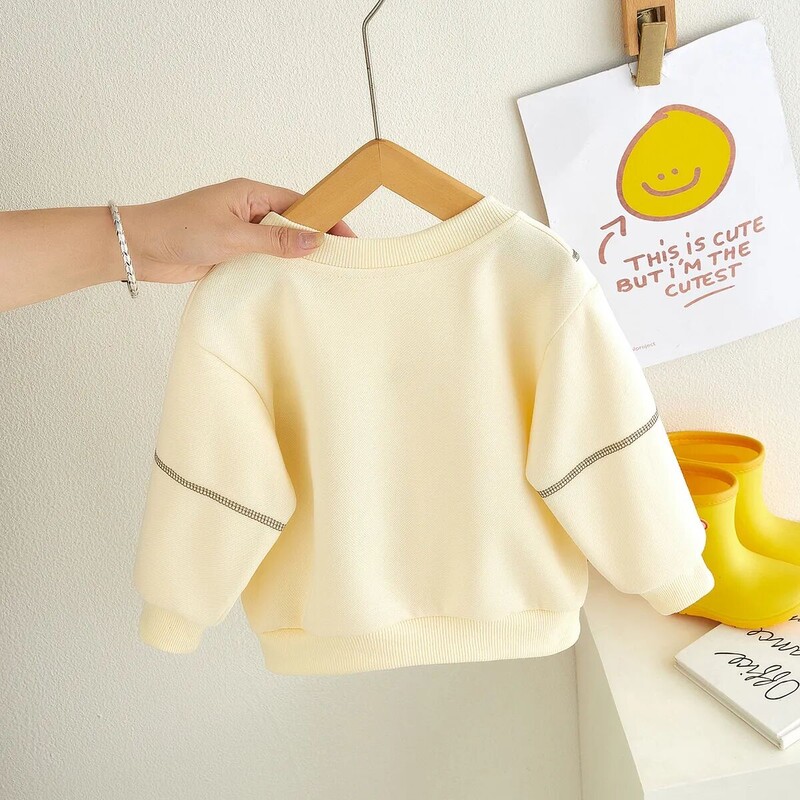 Ανοιξιάτικο και φθινόπωρο παιδικό πουλόβερ Νέο μακρυμάνικο μπλουζάκι για αγόρια Μικρό και μεσαίο Παιδικό πανωφόρι για μωρό