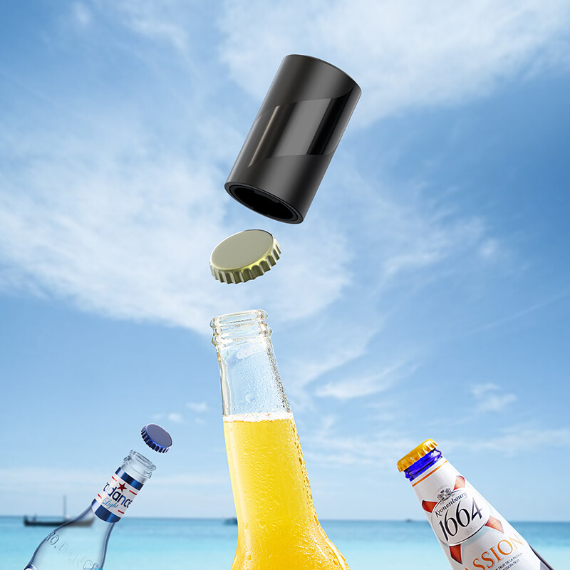 Deschidetor automat de sticle de bere Magnetul poate suge capacele de sticle Deschidetor de bere Deschidetor cu apăsare în jos Deschizător de capace de bere Soda Accesorii pentru bar