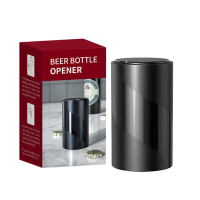 1/2 vnt. Automatinis alaus butelių atidarytuvas Nešiojamas magnetinis alaus butelio dangtelio gaudiklis, nustumiamas alaus atidarytuvas namų virtuvės baro įtaisams